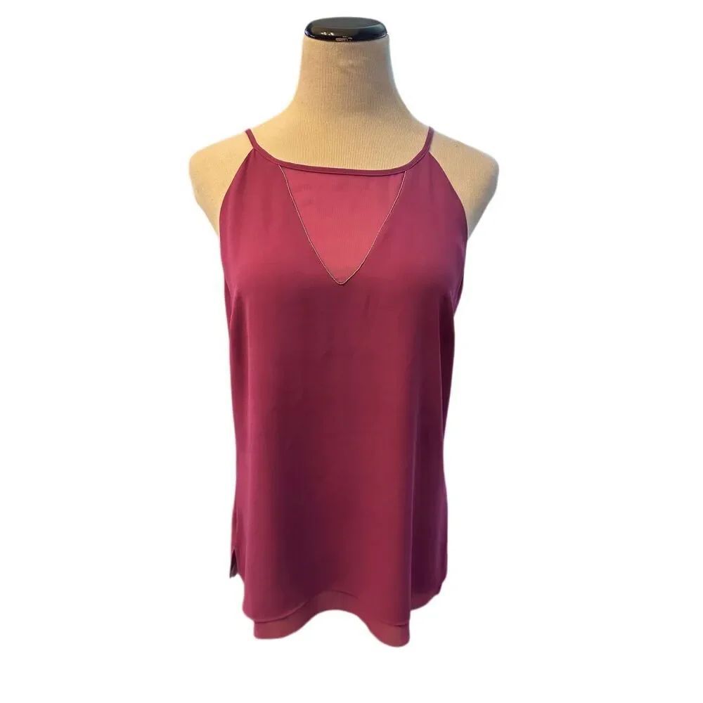 White House Black Market Purple Boho Cami Top Sz M